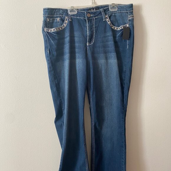 Earl Jeans Embellished Straight Leg Jeans - Picture 1 of 5